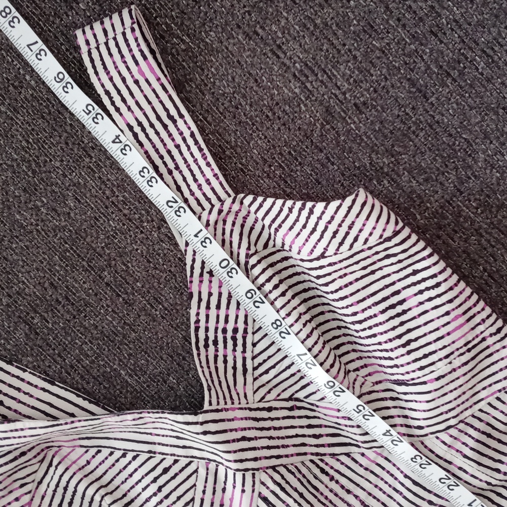 💘Carolina Herrera💘 - Black/White/Pink Stripe Pleated Cotton Midi Dress - Picture 15 of 15